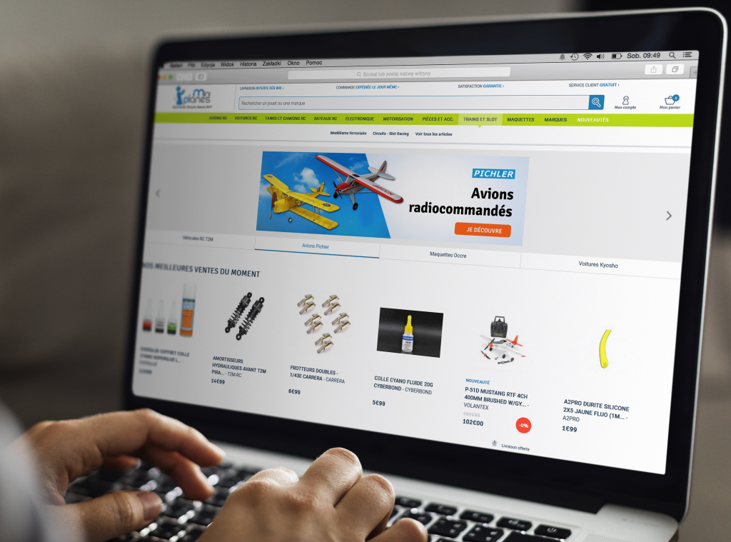 Développement web site e-commerce - Miniplanes